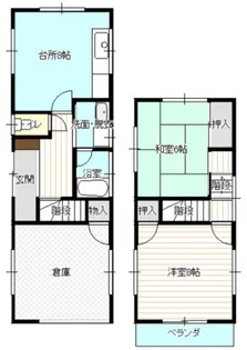 広島県安芸郡府中町本町1【一戸建】の間取り