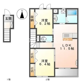マルハII番館【2階】の間取り