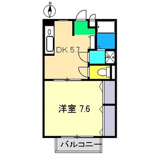 フォブール涼夏【1階】の間取り