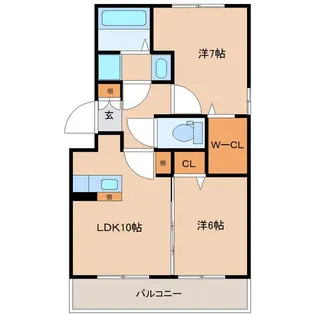 スプルースII【3階】の間取り