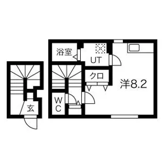 ドミール幸【2階】の間取り