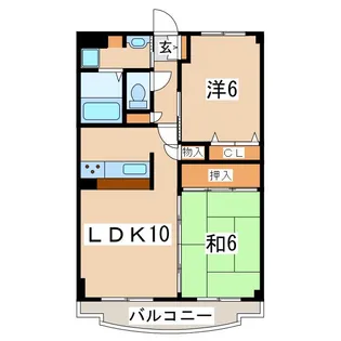 福島県郡山市谷地本町【マンション】の間取り