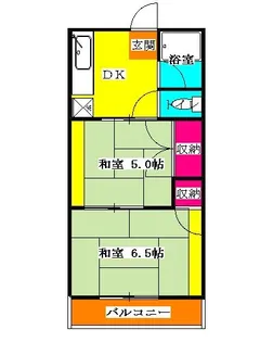 コーポおかもと【2階】の間取り