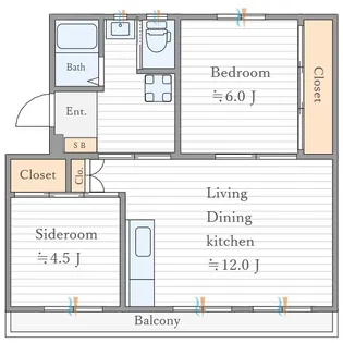 Skycrest Kamiheita I【4階】の間取り
