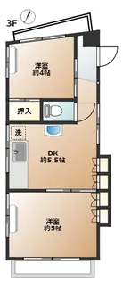 キュリバー【3階】の間取り