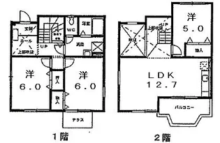 ドゥー・メゾンF【1階】の間取り