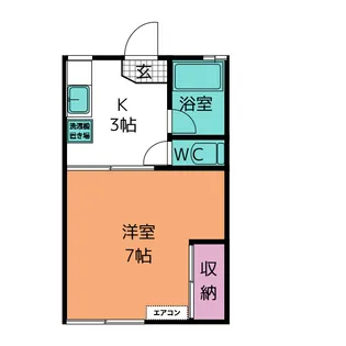 コーポ可沼【1階】の間取り