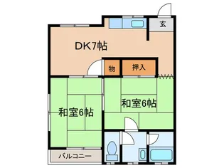 ハイツ内里2【2階】の間取り