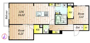 東京都目黒区東が丘1【マンション】の間取り