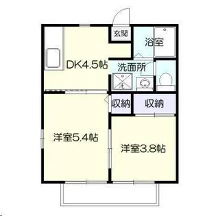 ラフィーネ加納A棟【2階】の間取り