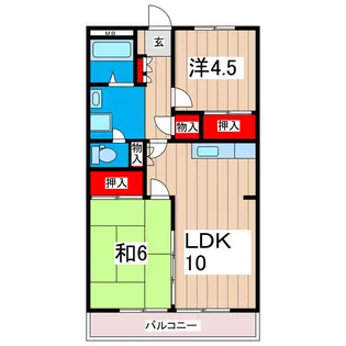 キタミビルA【2階】の間取り