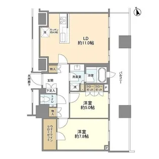 東京都渋谷区桜丘町【マンション】の間取り