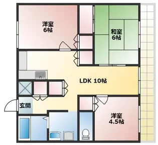 矢追マンション【2階】の間取り