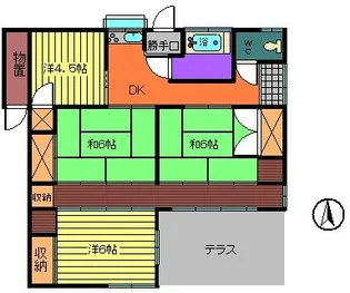 福島県郡山市大槻町字大六田【一戸建】の間取り