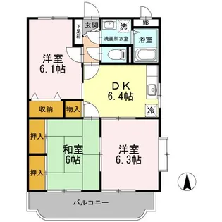 3DKの間取り画像