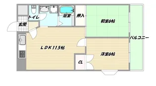 大阪府大阪市淀川区木川東4【マンション】の間取り