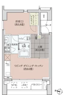 イグレクス【6階】の間取り