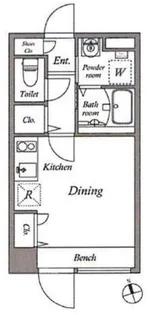 東京都新宿区山吹町【マンション】の間取り