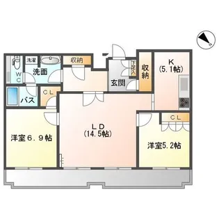 千種タワーヒルズ【13階】の間取り