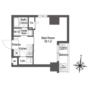 エスタート両国【6階】の間取り