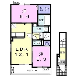 ハーモニーハイヴ【2階】の間取り