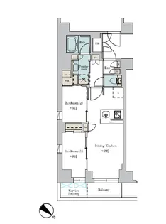 東京都文京区本駒込6【マンション】の間取り