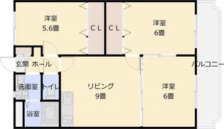 サンウォークII【2階】の間取り