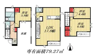 千葉県市川市市川3【一戸建】の間取り