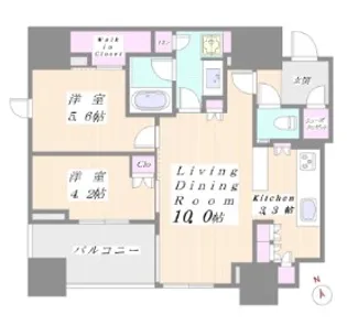 リビオレゾン新橋nex リビオレゾン新橋ネックス【11階】の間取り