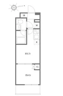 東京都新宿区山吹町【マンション】の間取り