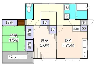 東京都小平市学園西町2【アパート】の間取り