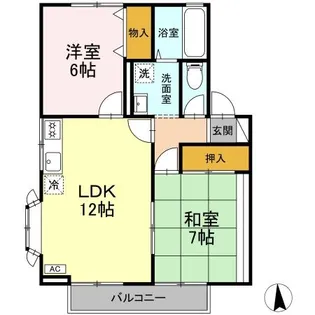 熊本県熊本市西区上代8【アパート】の間取り