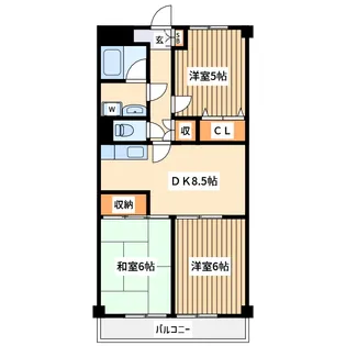 ローズ・宮崎台【3階】の間取り