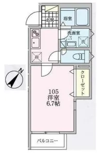 【読売ランド前エスケーハウス】【1階】の間取り