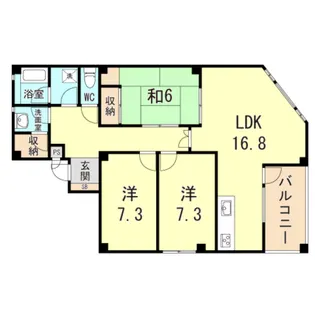 シオンズガーデン花川【2階】の間取り