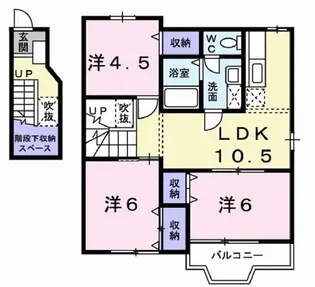 兵庫県小野市市場町【アパート】の間取り