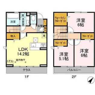 セレシア A棟の間取り