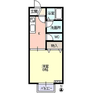 トゥインクルコート サティ【1階】の間取り