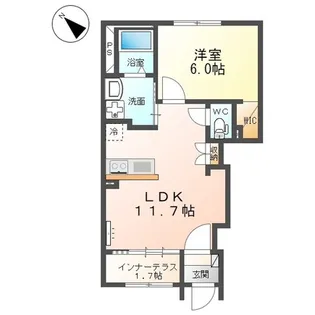 ベルフィオーレ 五番館【1階】の間取り