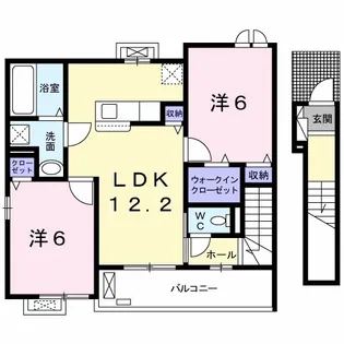 ラ ポルテ ルージュIV【2階】の間取り