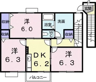 G・サクシードI【2階】の間取り
