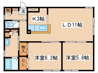 Dear麻生【3階】の間取り