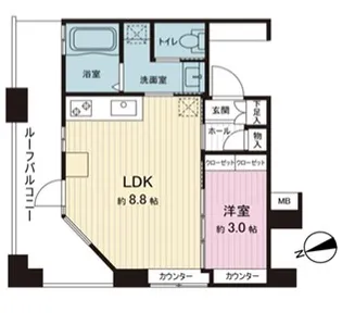 グランアビテ目白ステーションフロント【15階】の間取り