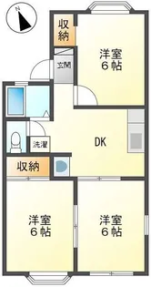 フロンティアガーデンヒル【1階】の間取り