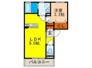 セジュールアキタミ【1階】の間取り