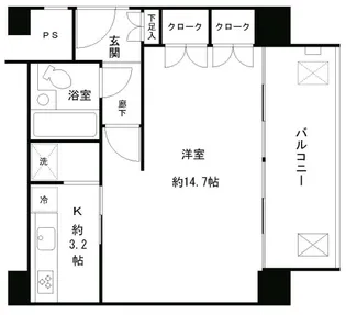 リバー&タワー【11階】の間取り