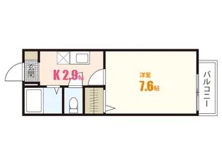 ウエストヒルズC【1階】の間取り