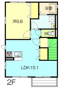 マリエノ秀A201【2階】の間取り