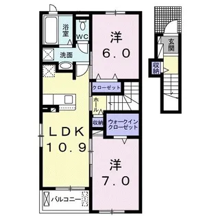 ハレアカラ【2階】の間取り