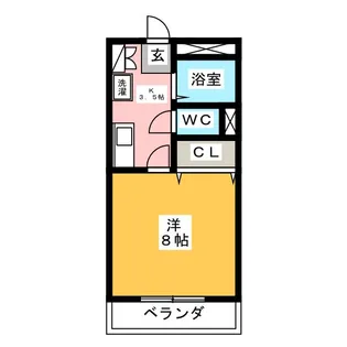 シングルライフSK【1階】の間取り